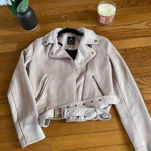 Light Pink Suede Jacket